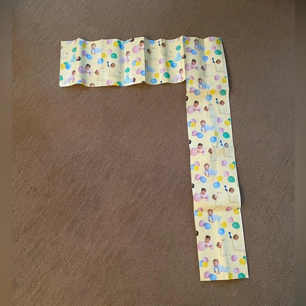 Vintage 1994 Baby Gift & Baby Shower Gift Wrap Forget Me Not American Greetings